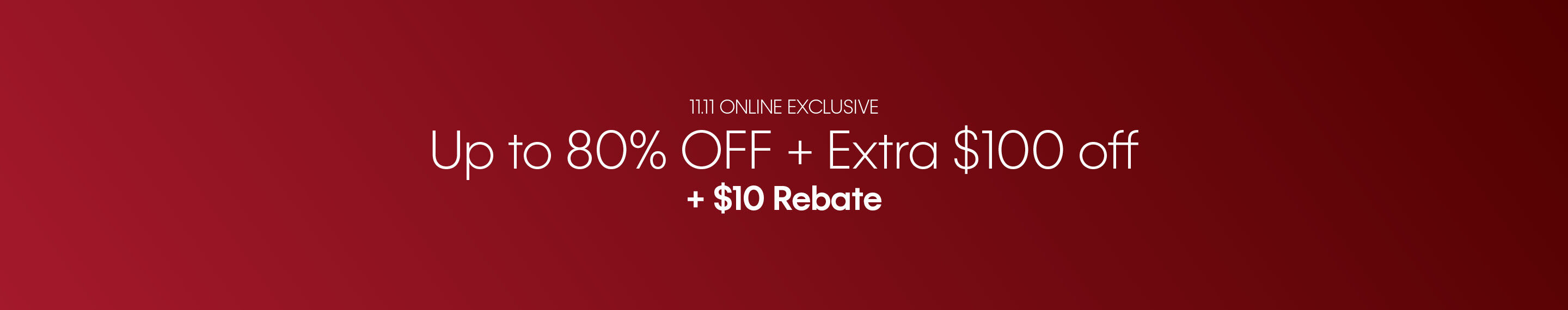 Calvin Klein 11.11 Online Exclusive Up to 80% Off